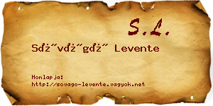 Sóvágó Levente névjegykártya